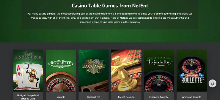 NetEnt Table Games