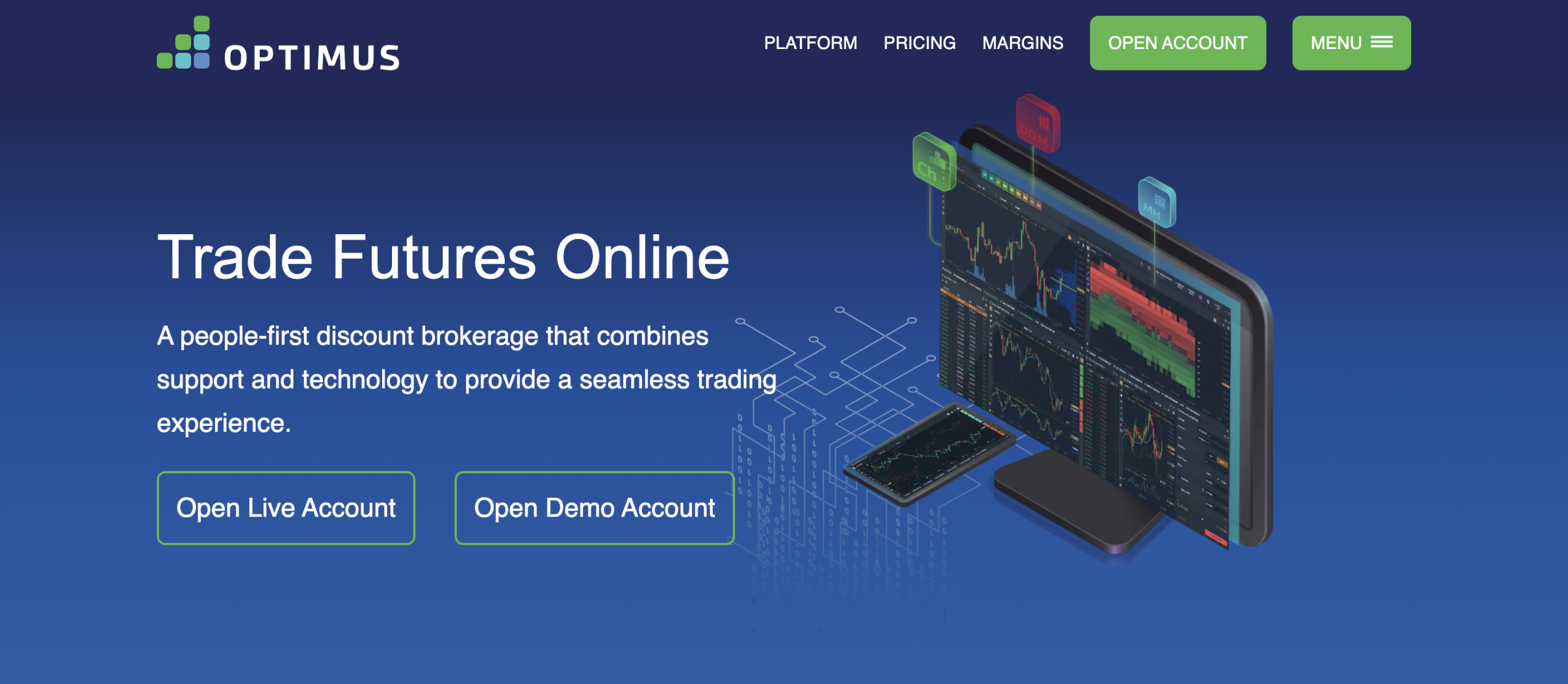 Optimus Futures Home Page