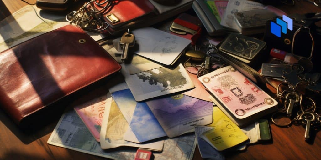Passports and documents on a desk