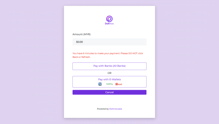 DuitNow Choose Funding