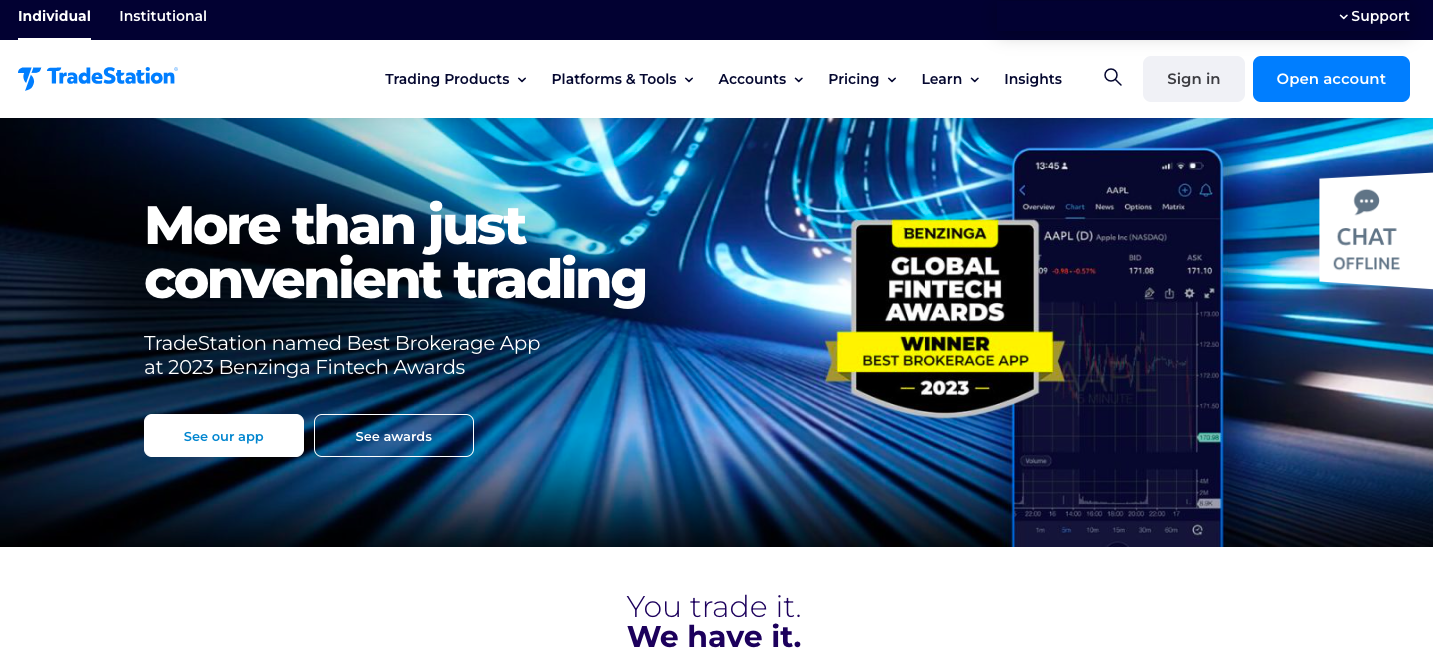 TradeStation Home Page