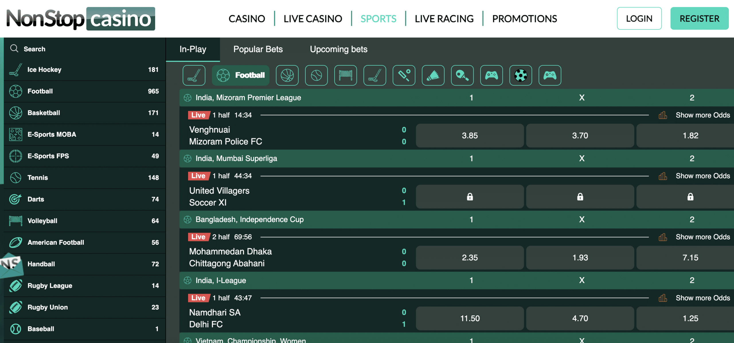 NonStop Casino sportsbook 