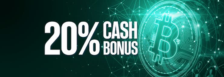 BetUS bonus code for 20% cash