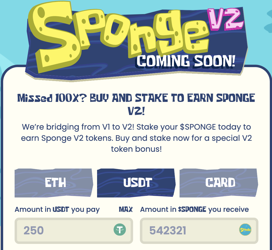 How to buy SPONGE V2