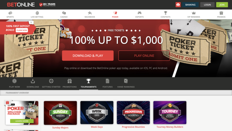 BetOnline Illinois Online Poker Site