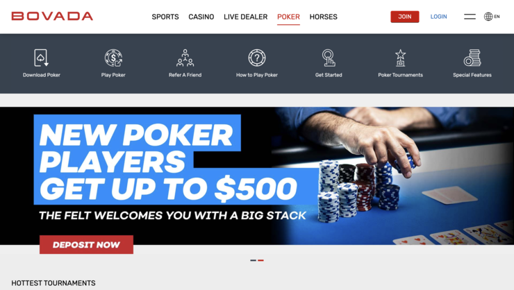 Bovada Online Poker Site