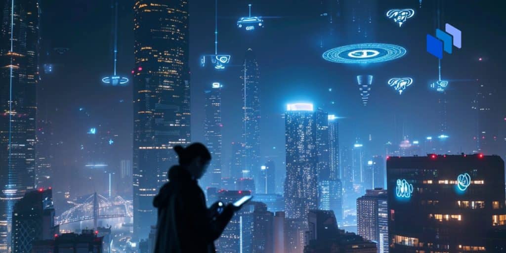 A mobile phone user in the future