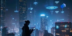 A mobile phone user in the future