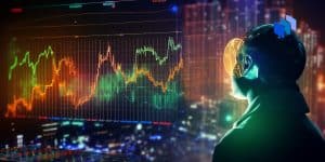A man speculating on future crypto trends
