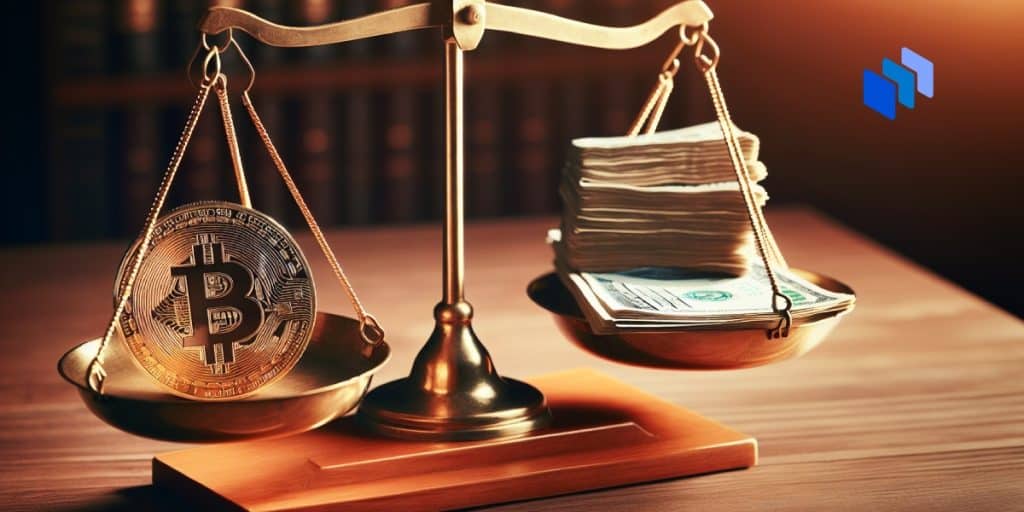 BTC and the USD on scales
