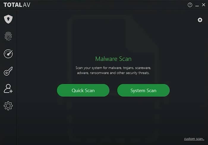 TotalAV Custom Scan option