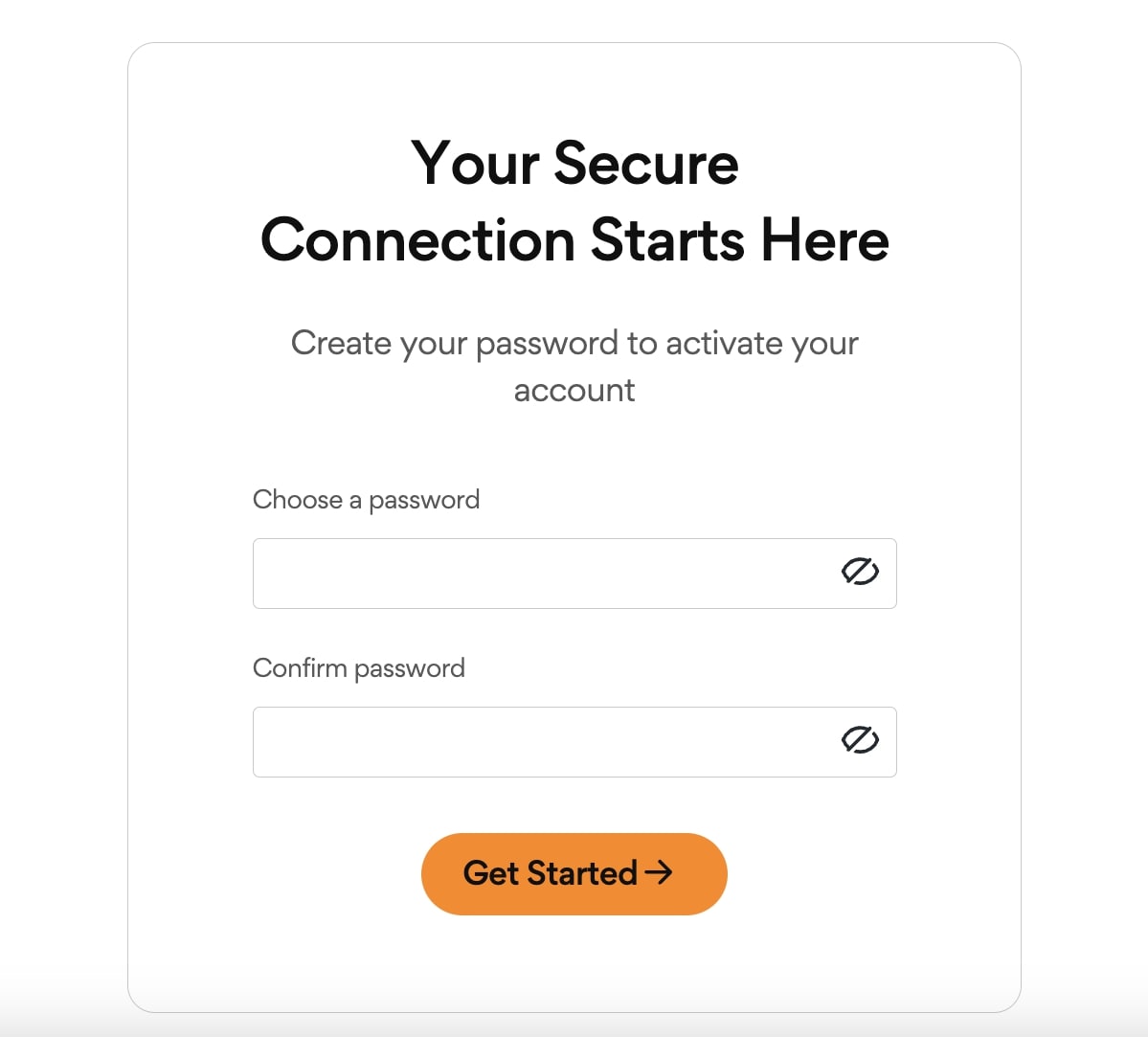 Username and password screen on UltraVPN