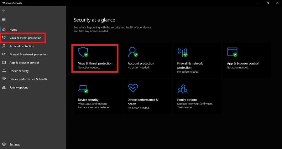 Open Microsoft Defender Antivirus