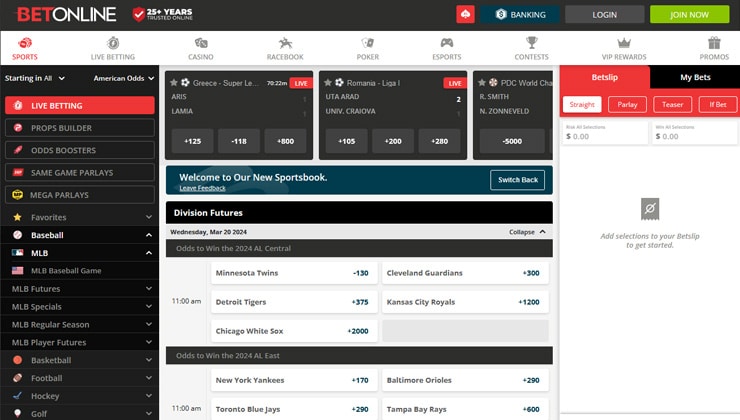 BetOnline MLB Betting