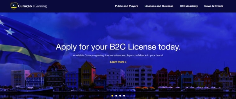 Curacao utländska licenssida