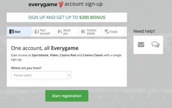 Enter account information
