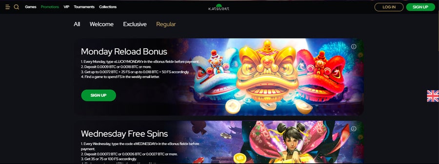 KatsuBet keeps its returning players happy by refreshing its ongoing promo offer with exclusive, time-limited promotions.