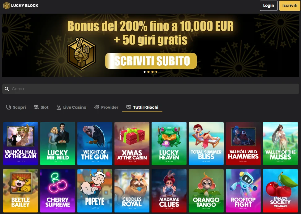 migliori casino online europei - lucky block