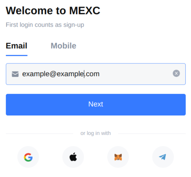 mexc signup