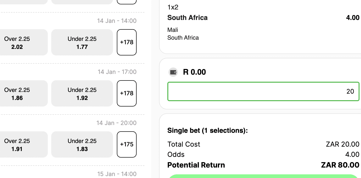 Place Your First Bet
