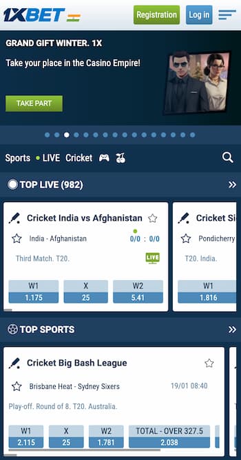1xbet india betting app