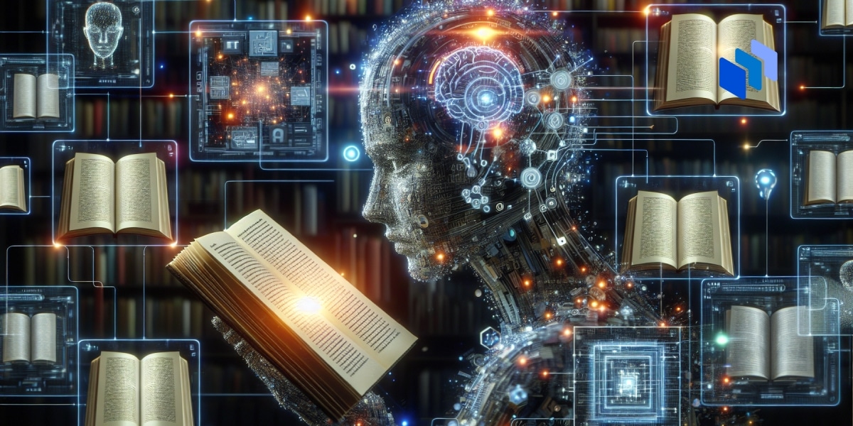 An AI reading books