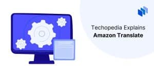 illustration of a monitor with gears.