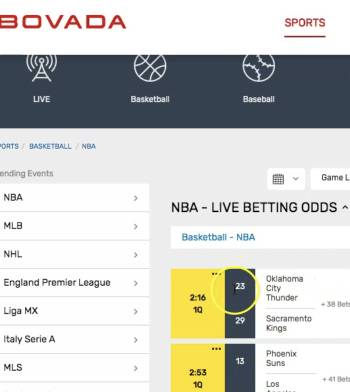 Best Live and In Play Betting Sites Bovada Sports