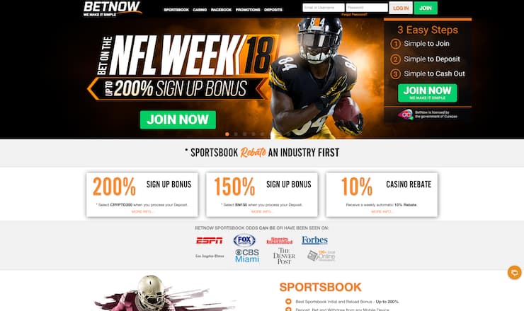 BetNow Homepage Desktop