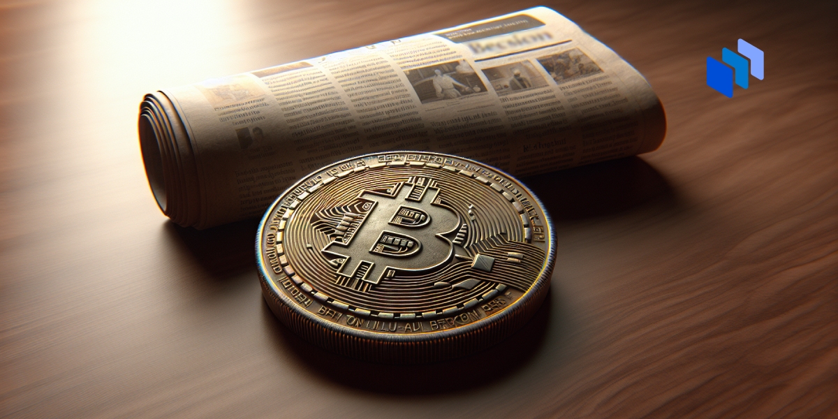 Bitcoin and a newspaper