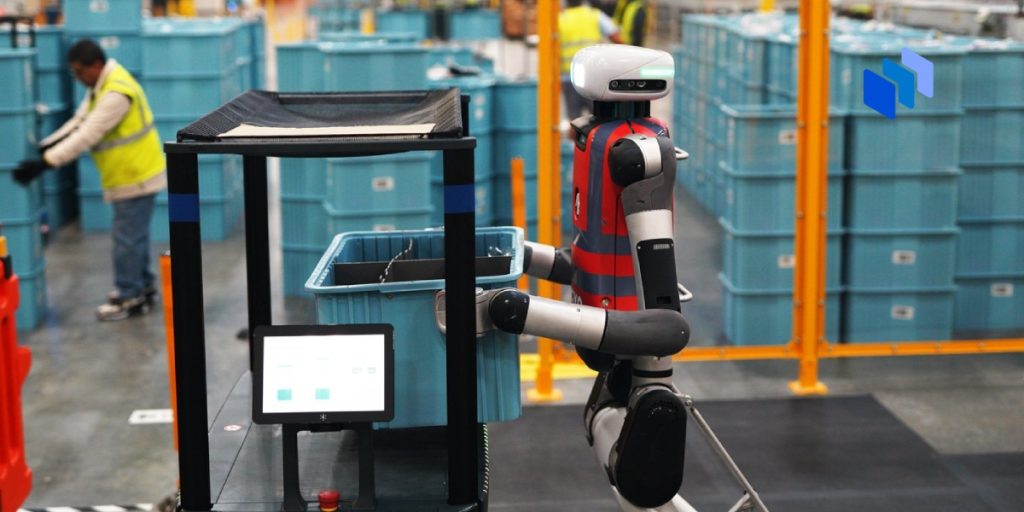 Humanoid robot Digit employed in a warehouse