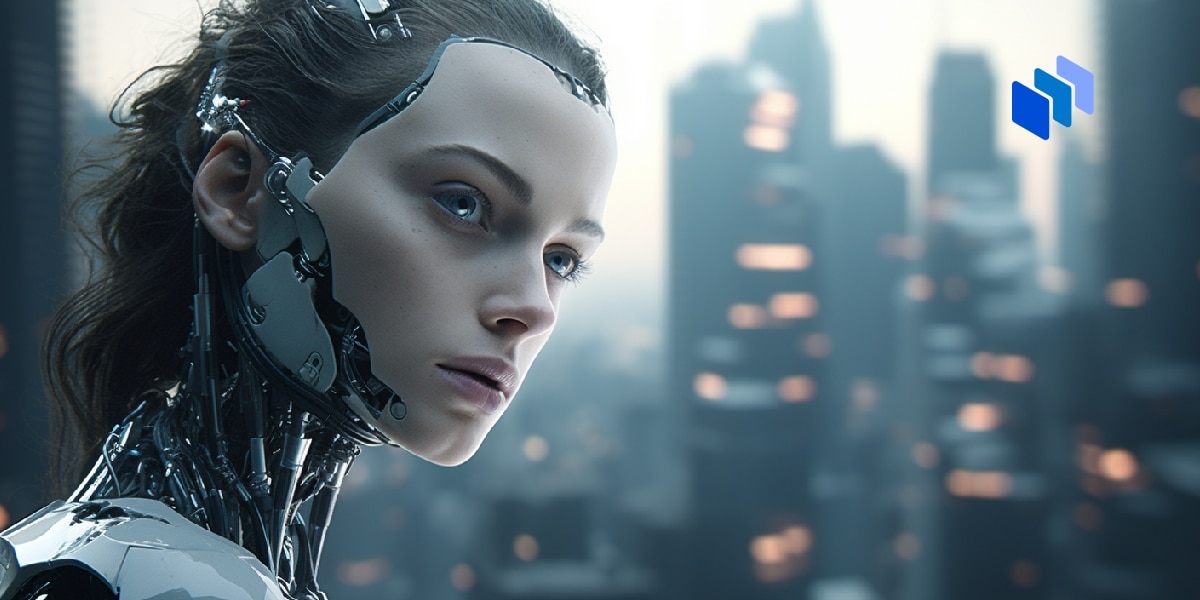 A humanoid in a city