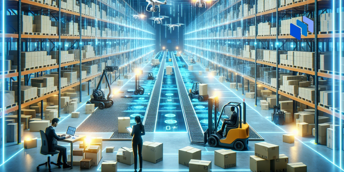 A warehouse being helped by IIoT