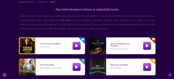 JackpotCity Casino Step 6 Play Games