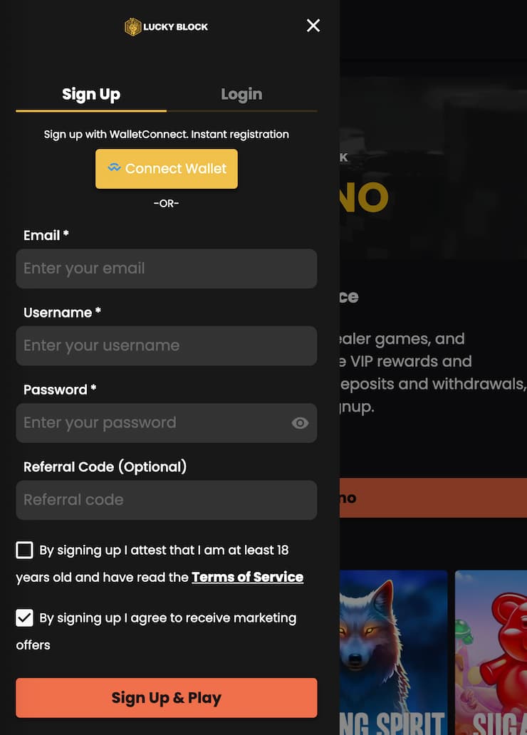 Create an account