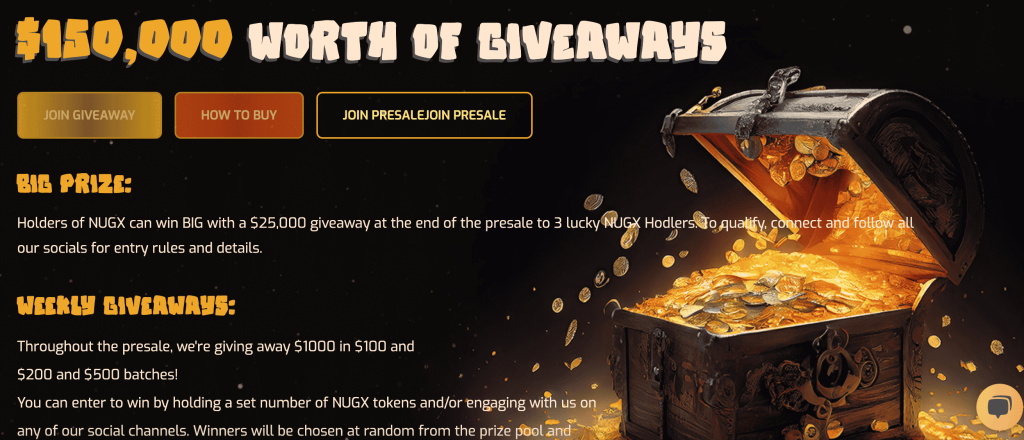 NuggetRush crypto giveaway