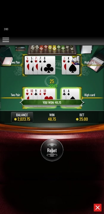 Set the Bet Size and Deal