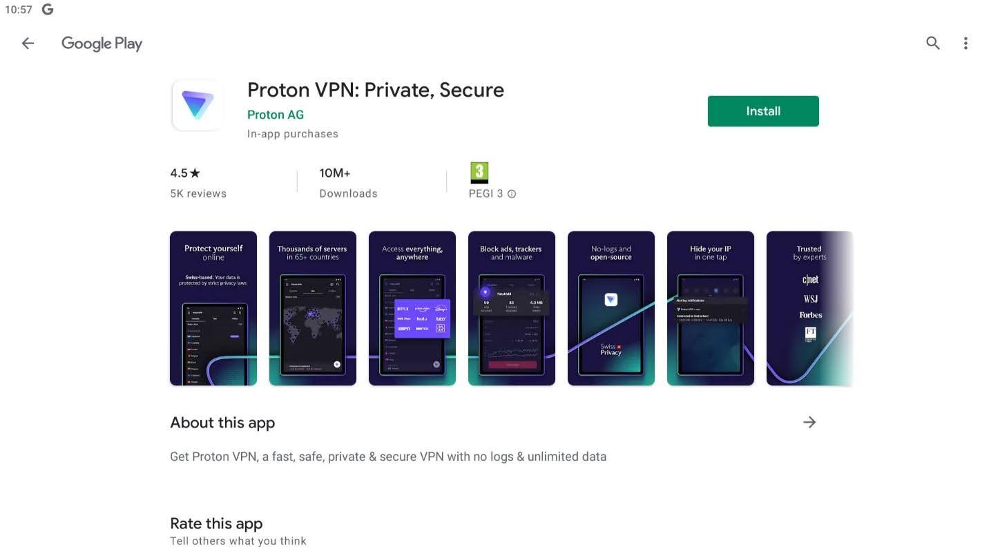 Download and Install the Proton VPN App