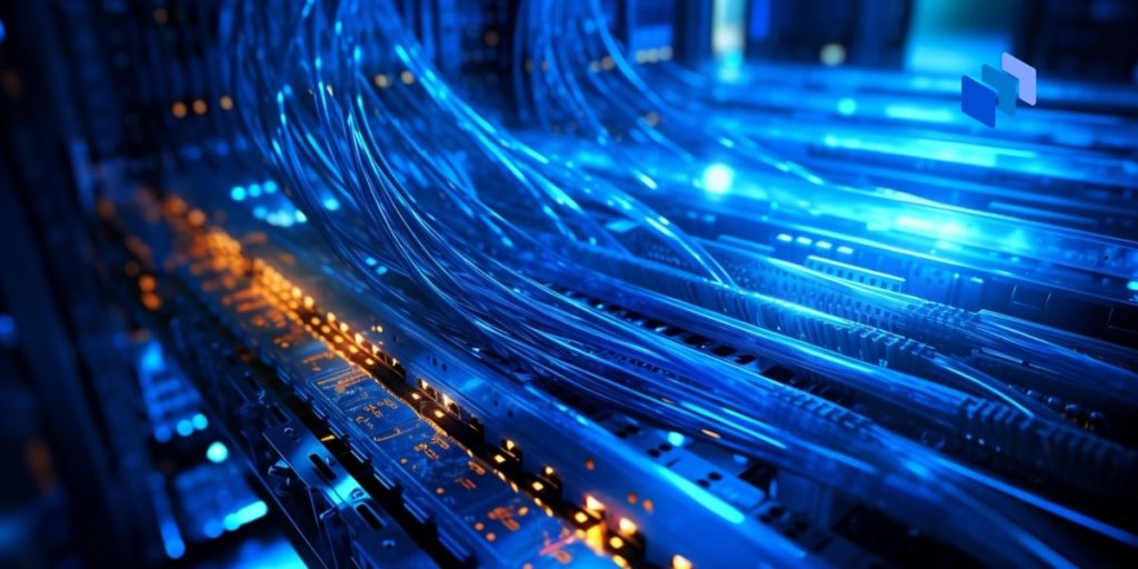 An image of fiber optic cables