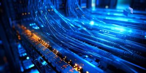 An image of fiber optic cables