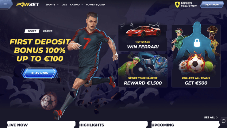 Powbet Homepage