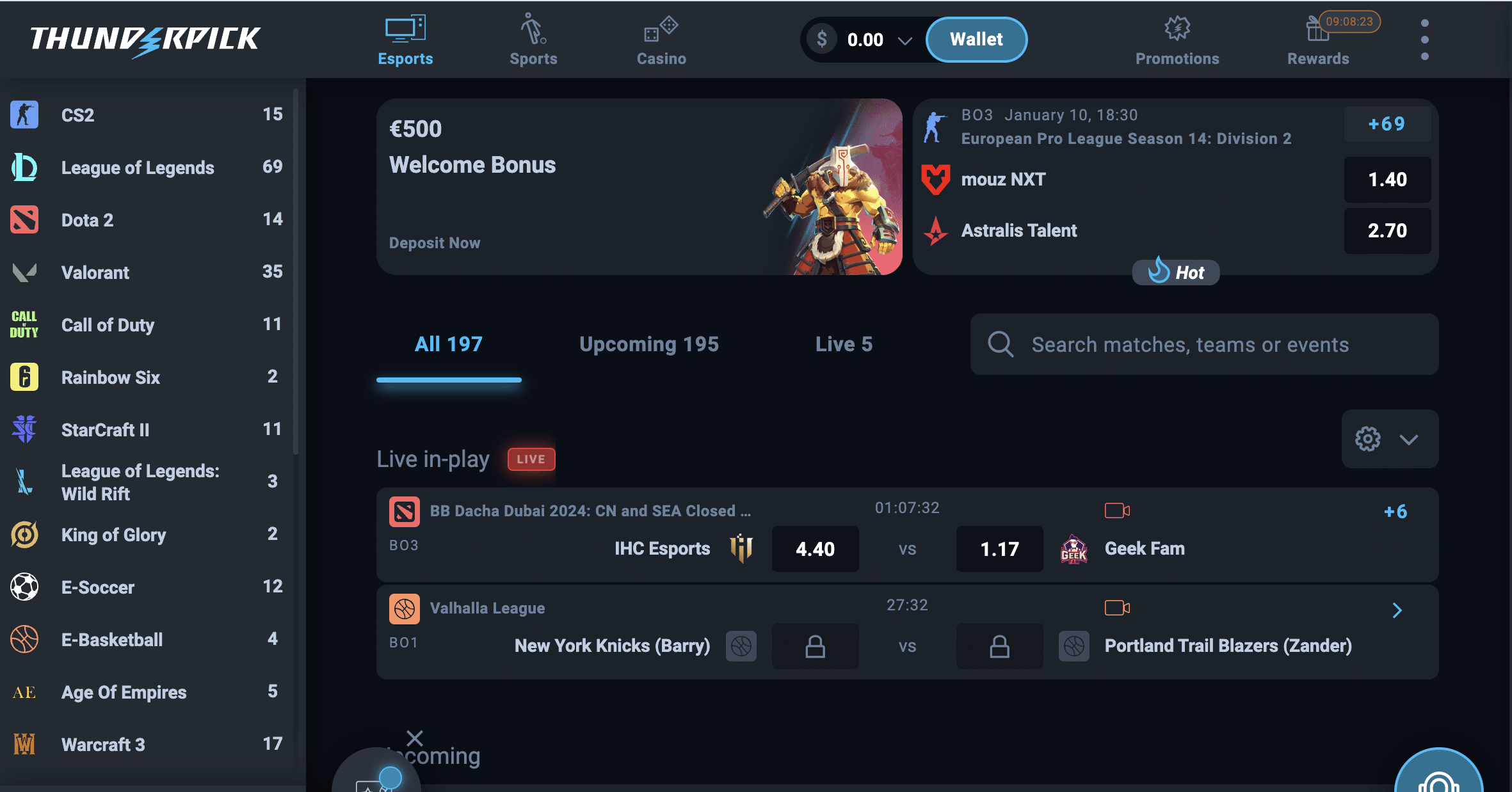 Thunderpick esports betting