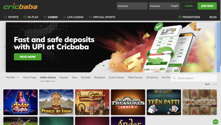 Cricbaba India's New Casino