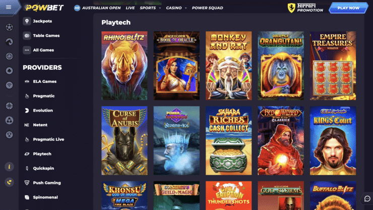 Powbet Playtech Casino