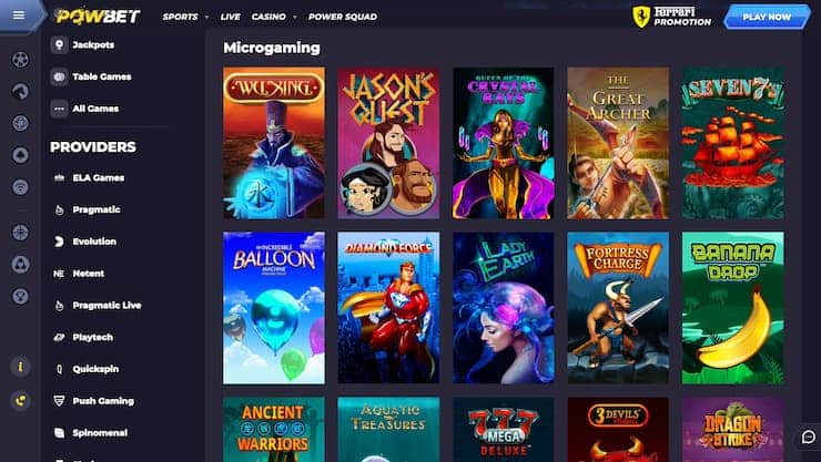 Powbet Microgaming Casino