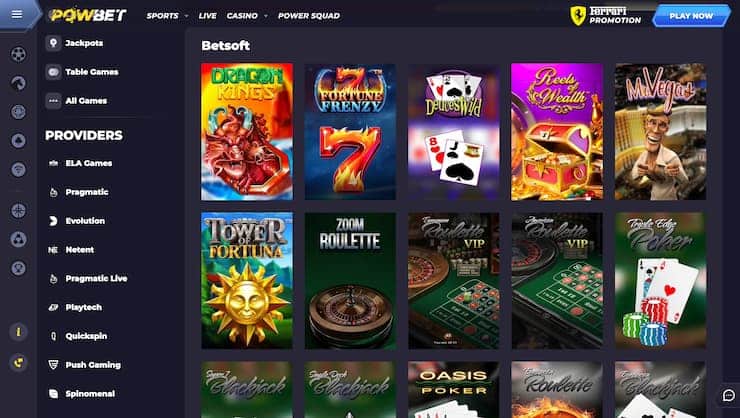 Powbet Betsoft Casino
