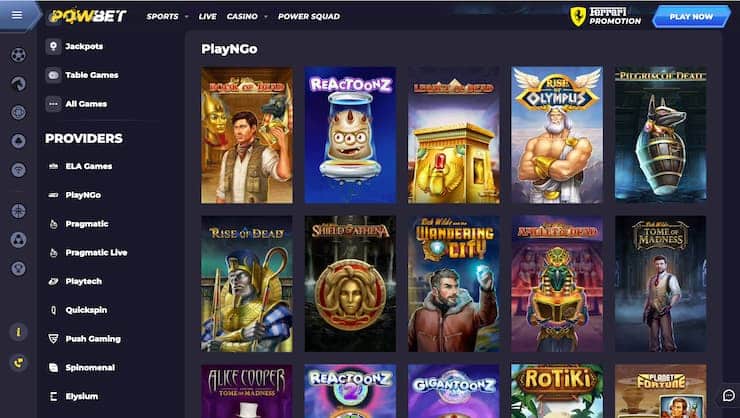 Powbet Play'n Go Casino