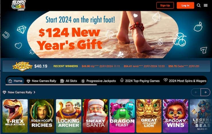 Slotocash casino dektop