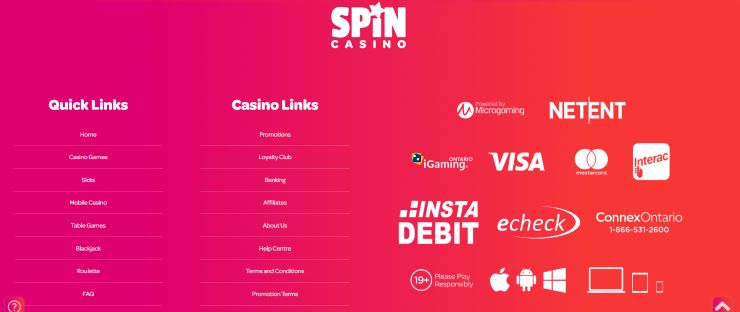 Spin Casino Instadebit Payment Option
