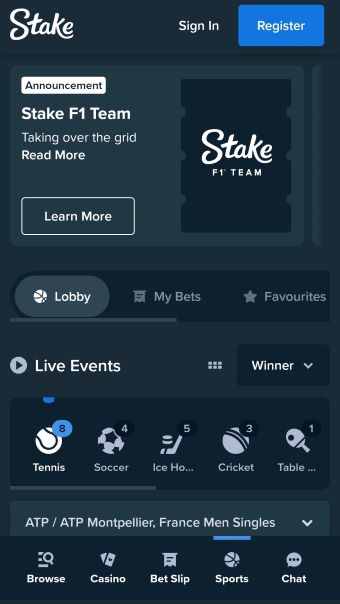 Stake Sports betting app